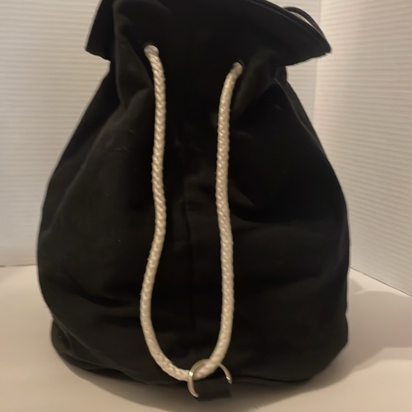 CHANEL Canvas Drawstring Shoulder Backpack/Cosmetic Bag - Picture 6 of 8